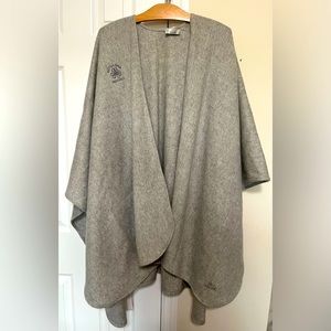 Rolex 100% cashmere poncho cape